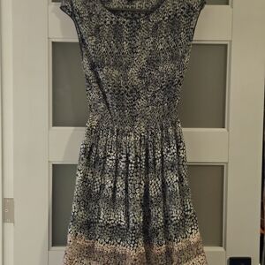 Max Edition Black and Multi Color Dress